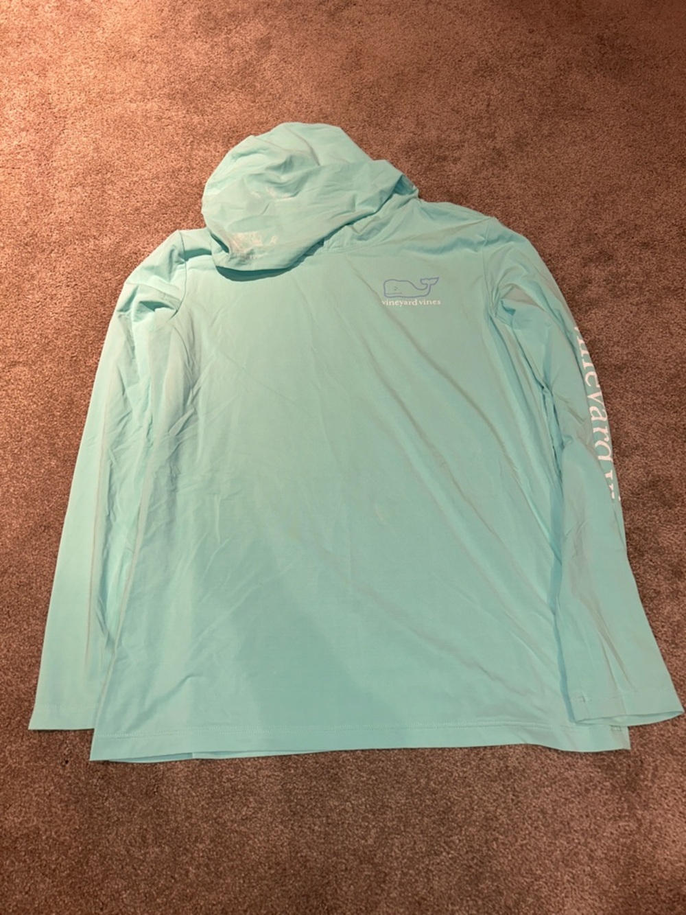 Vineyard Vines Aqua Hooded Sun Tee